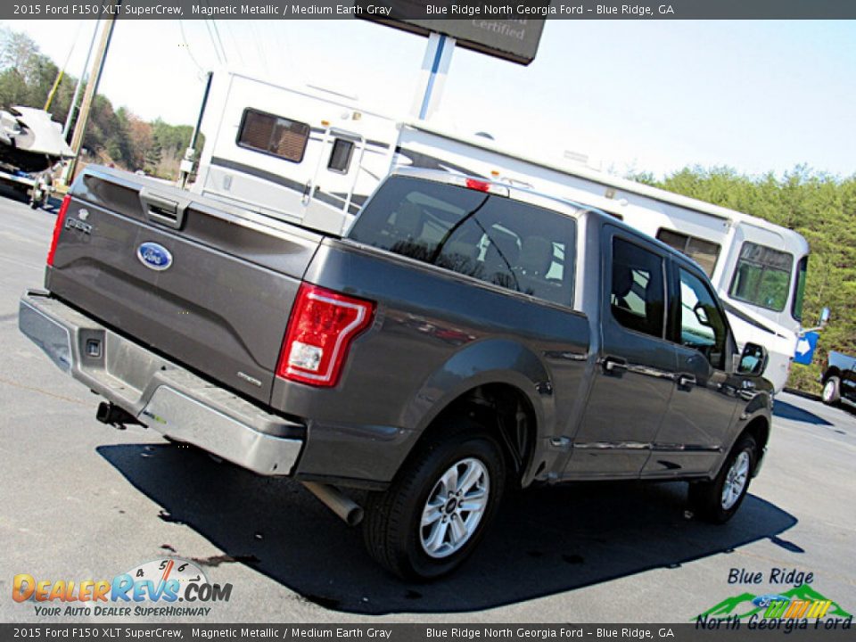 2015 Ford F150 XLT SuperCrew Magnetic Metallic / Medium Earth Gray Photo #27