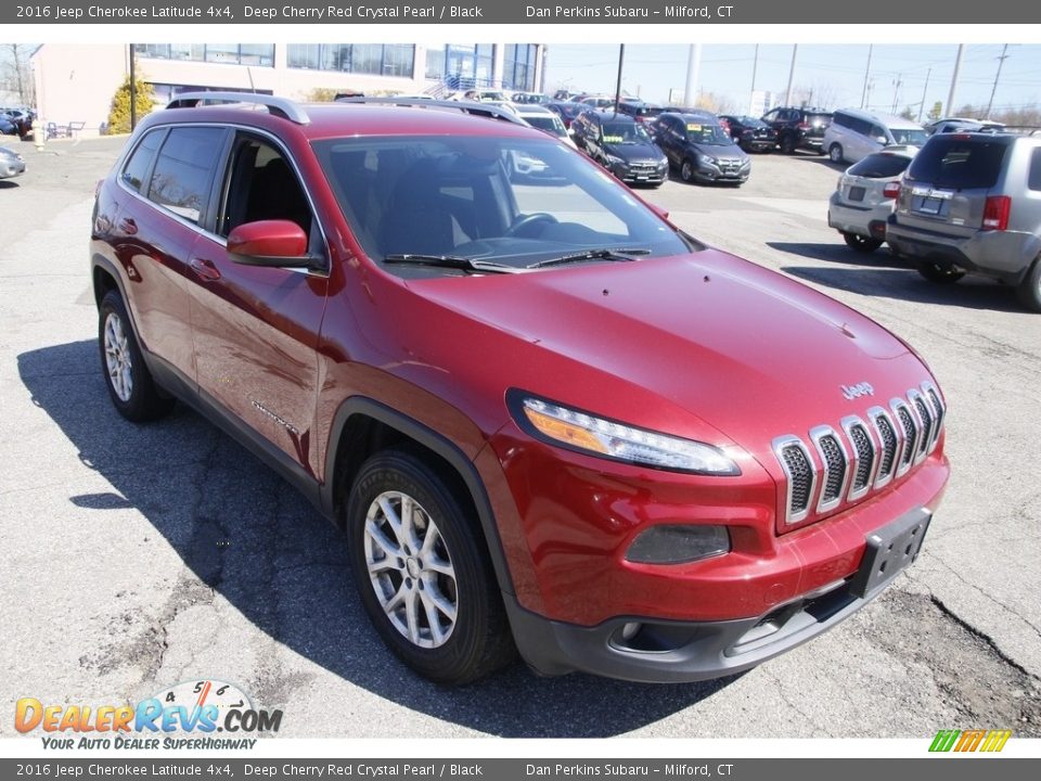 2016 Jeep Cherokee Latitude 4x4 Deep Cherry Red Crystal Pearl / Black Photo #3
