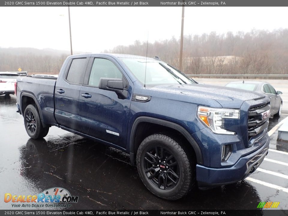 2020 GMC Sierra 1500 Elevation Double Cab 4WD Pacific Blue Metallic / Jet Black Photo #4