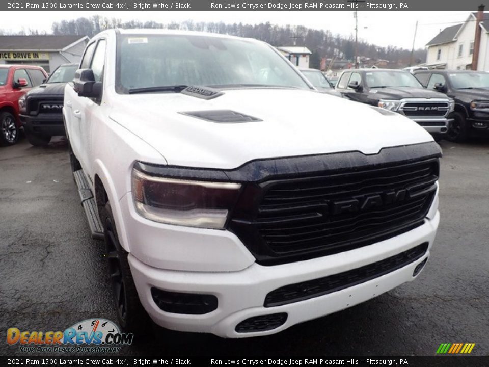 2021 Ram 1500 Laramie Crew Cab 4x4 Bright White / Black Photo #7