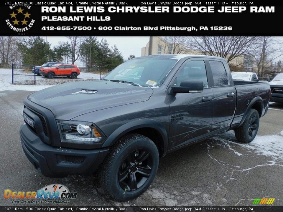 2021 Ram 1500 Classic Quad Cab 4x4 Granite Crystal Metallic / Black Photo #1