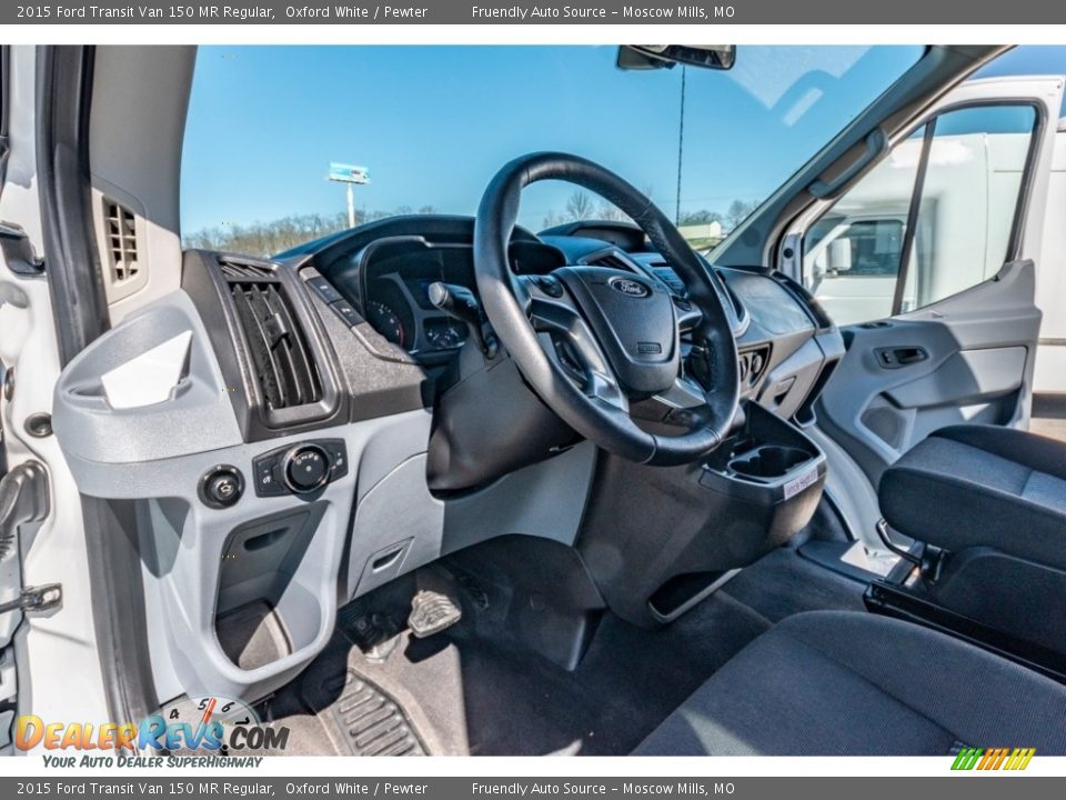 2015 Ford Transit Van 150 MR Regular Oxford White / Pewter Photo #19