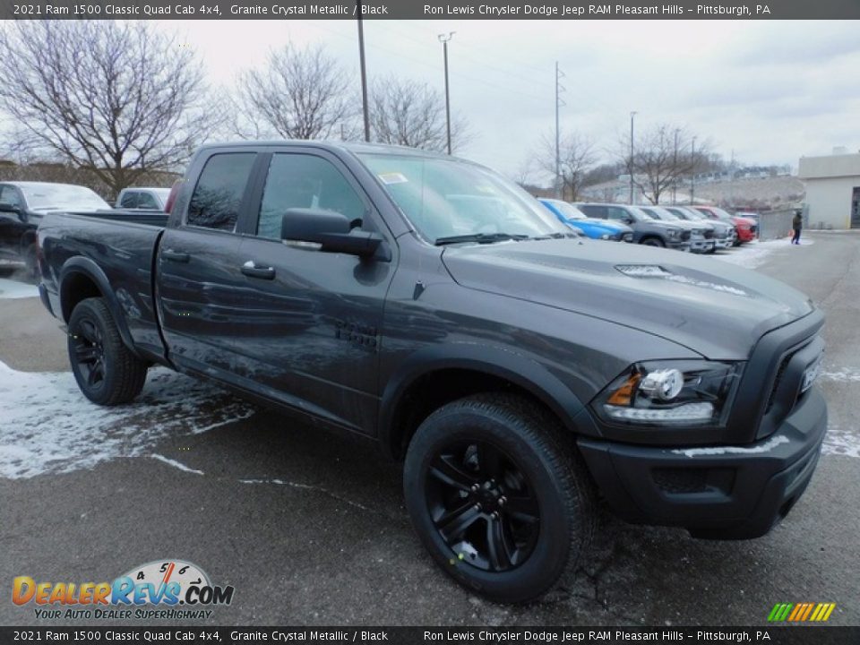 2021 Ram 1500 Classic Quad Cab 4x4 Granite Crystal Metallic / Black Photo #3