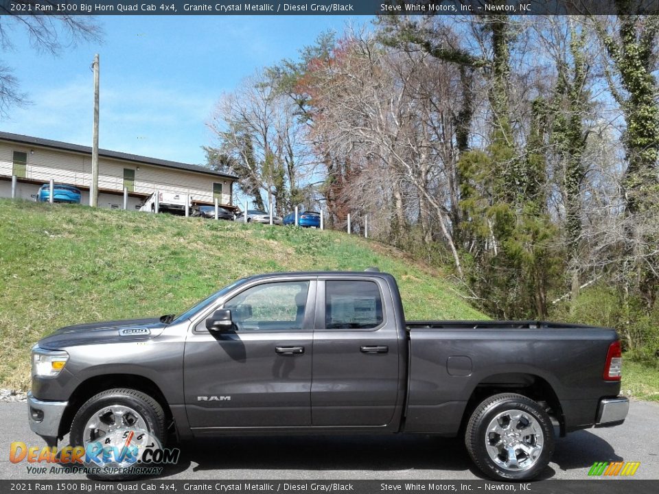 2021 Ram 1500 Big Horn Quad Cab 4x4 Granite Crystal Metallic / Diesel Gray/Black Photo #1