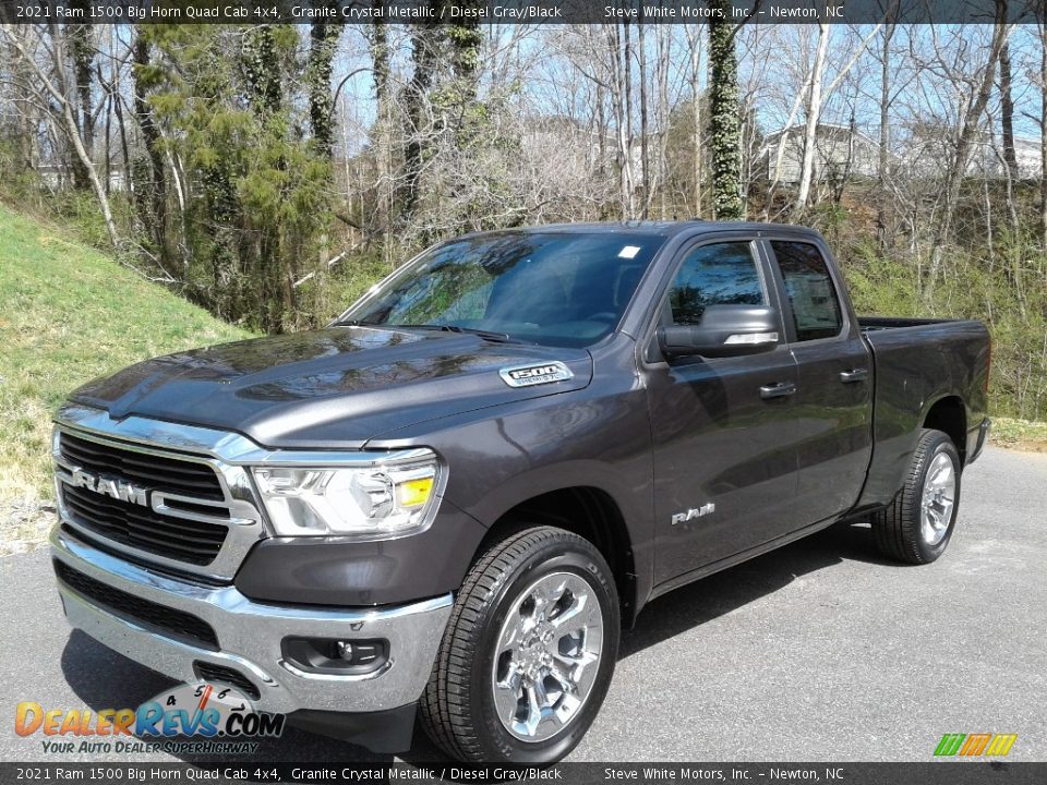 2021 Ram 1500 Big Horn Quad Cab 4x4 Granite Crystal Metallic / Diesel Gray/Black Photo #2