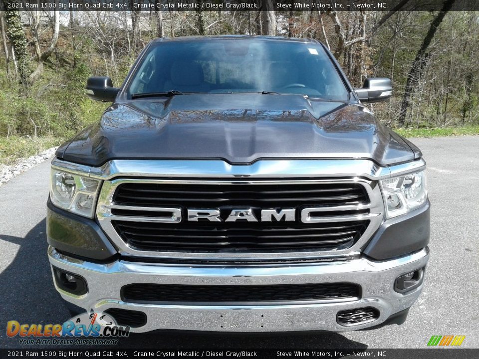 2021 Ram 1500 Big Horn Quad Cab 4x4 Granite Crystal Metallic / Diesel Gray/Black Photo #3