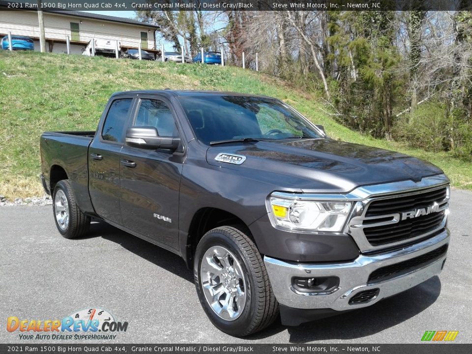 2021 Ram 1500 Big Horn Quad Cab 4x4 Granite Crystal Metallic / Diesel Gray/Black Photo #4