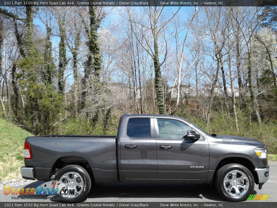 2021 Ram 1500 Big Horn Quad Cab 4x4 Granite Crystal Metallic / Diesel Gray/Black Photo #5