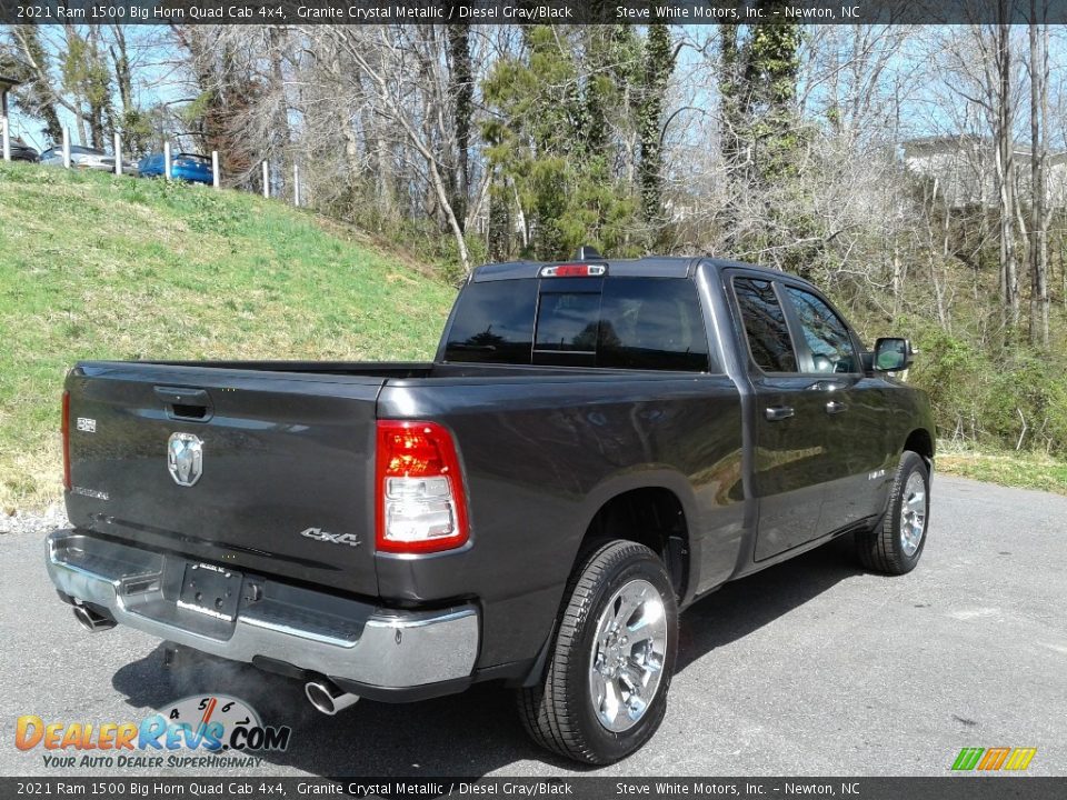 2021 Ram 1500 Big Horn Quad Cab 4x4 Granite Crystal Metallic / Diesel Gray/Black Photo #6