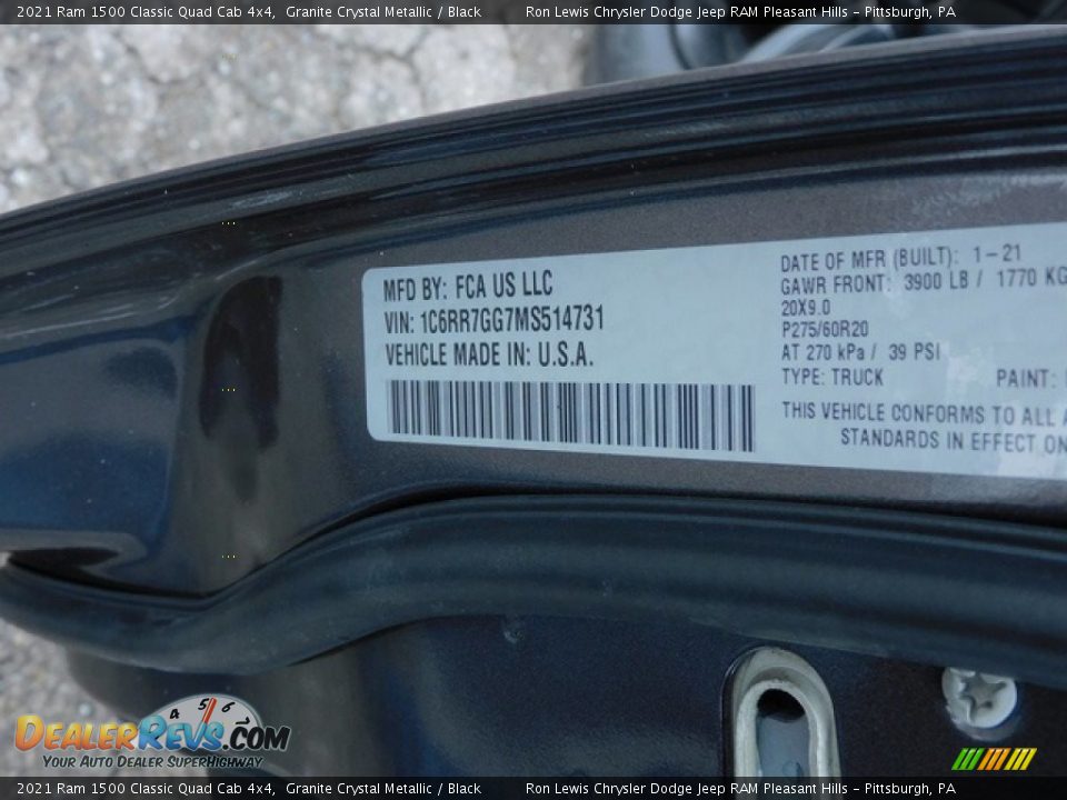 2021 Ram 1500 Classic Quad Cab 4x4 Granite Crystal Metallic / Black Photo #20