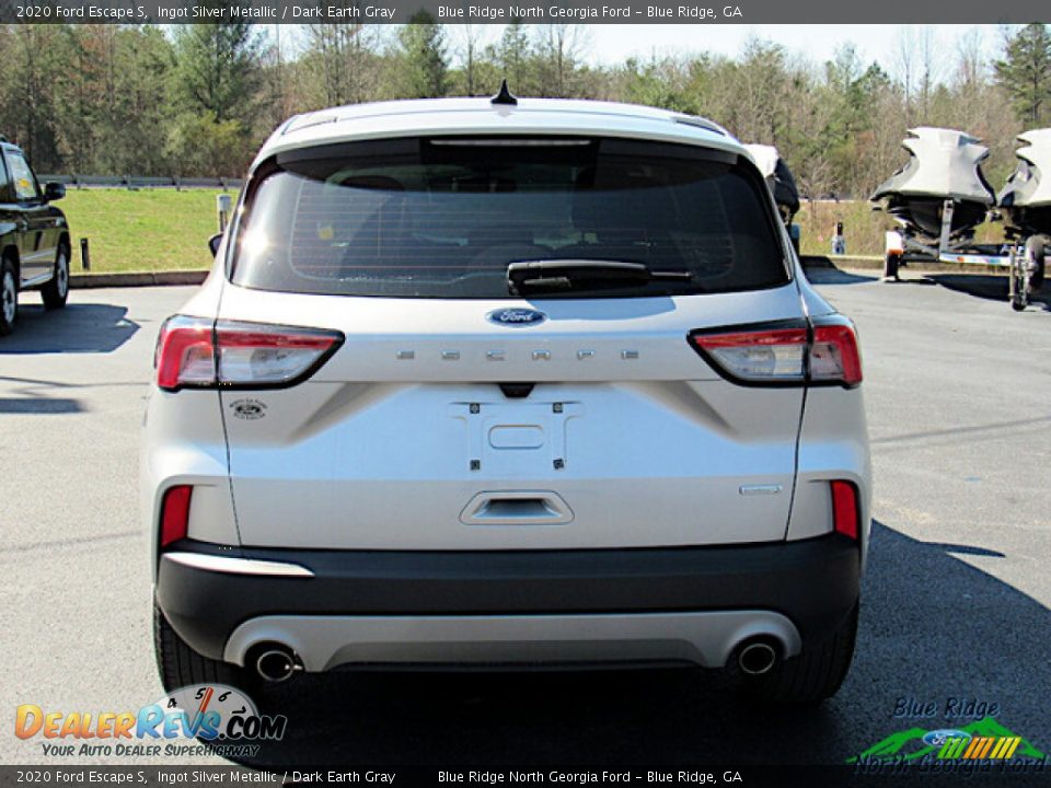 2020 Ford Escape S Ingot Silver Metallic / Dark Earth Gray Photo #4