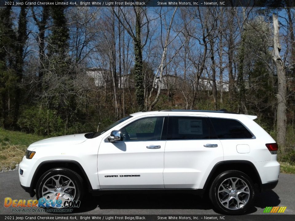 2021 Jeep Grand Cherokee Limited 4x4 Bright White / Light Frost Beige/Black Photo #1