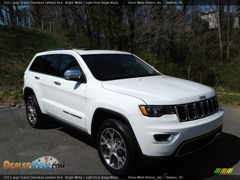 2021 Jeep Grand Cherokee Limited 4x4 Bright White / Light Frost Beige/Black Photo #4