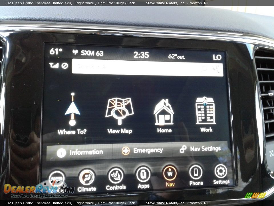 2021 Jeep Grand Cherokee Limited 4x4 Bright White / Light Frost Beige/Black Photo #23