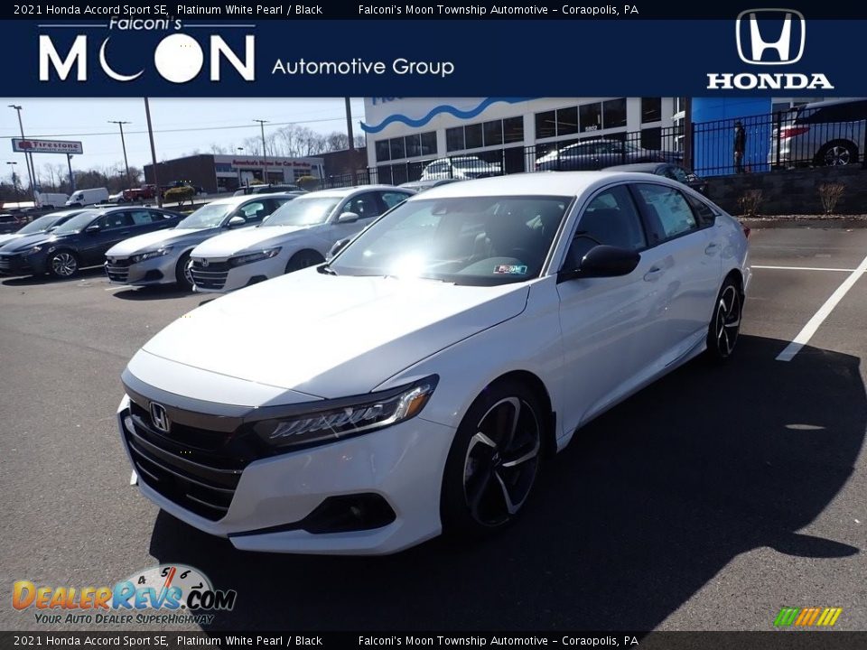 2021 Honda Accord Sport SE Platinum White Pearl / Black Photo #1