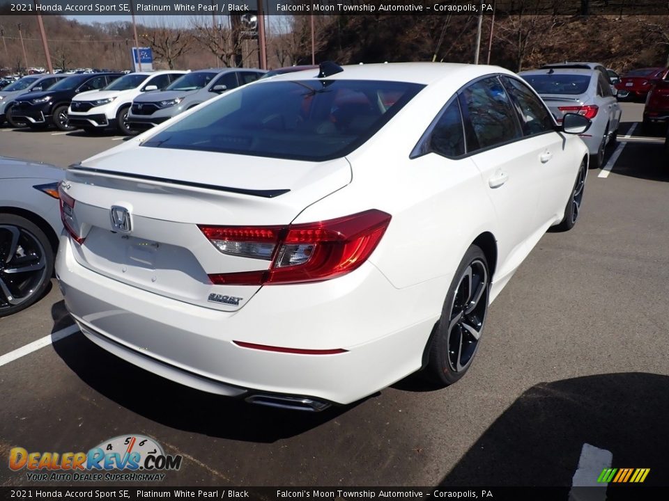 2021 Honda Accord Sport SE Platinum White Pearl / Black Photo #4