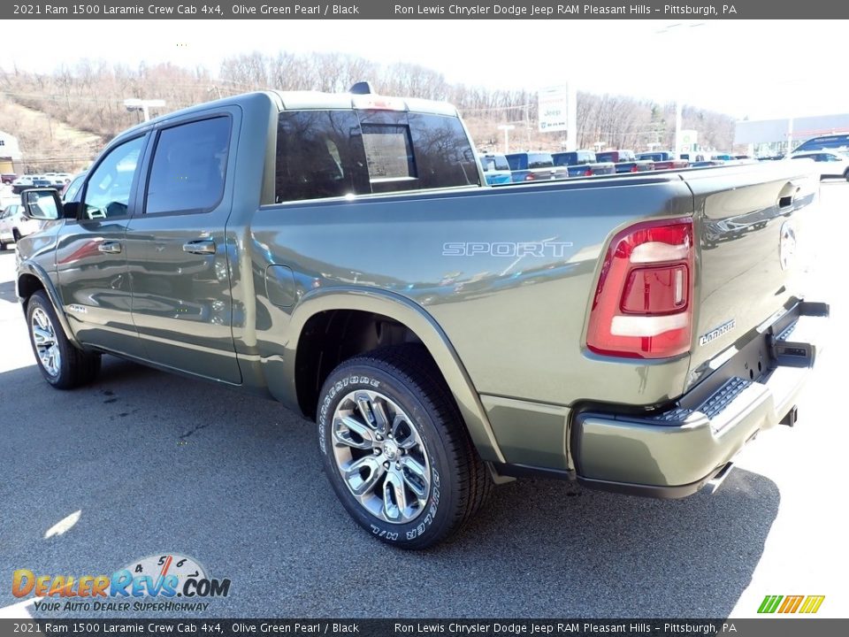 2021 Ram 1500 Laramie Crew Cab 4x4 Olive Green Pearl / Black Photo #3