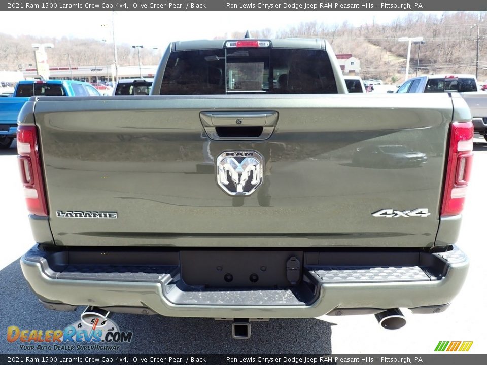 2021 Ram 1500 Laramie Crew Cab 4x4 Olive Green Pearl / Black Photo #4