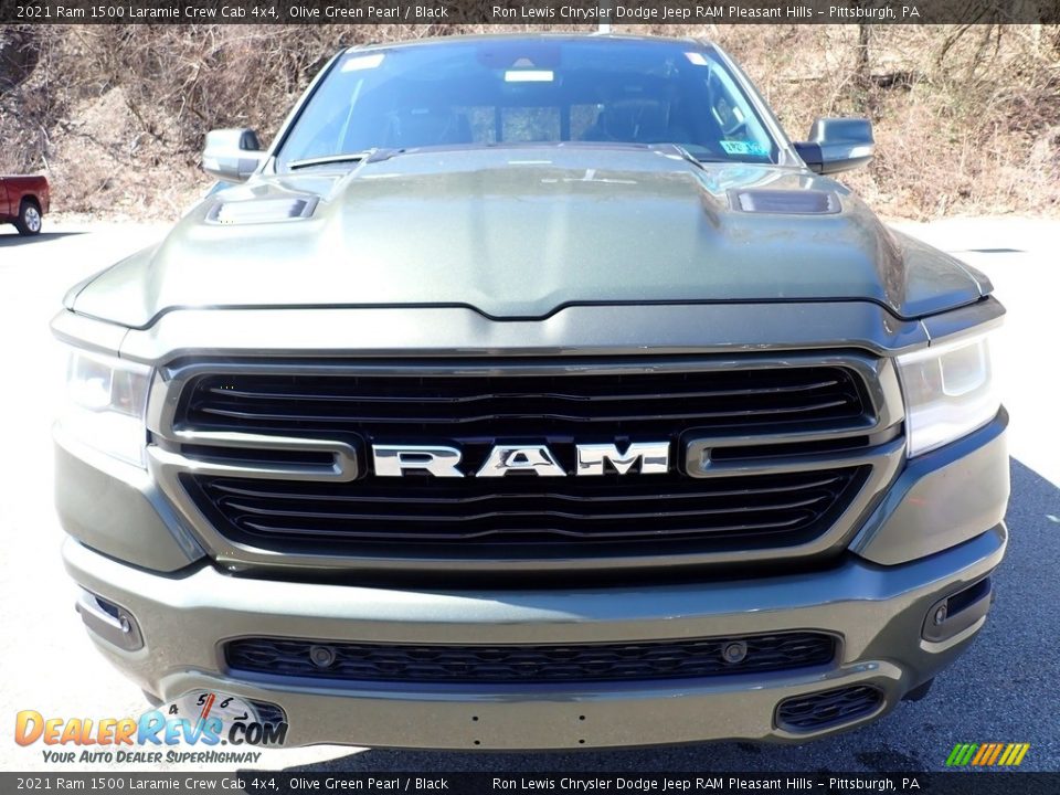 2021 Ram 1500 Laramie Crew Cab 4x4 Olive Green Pearl / Black Photo #8