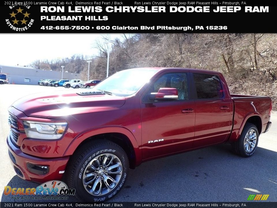 2021 Ram 1500 Laramie Crew Cab 4x4 Delmonico Red Pearl / Black Photo #1