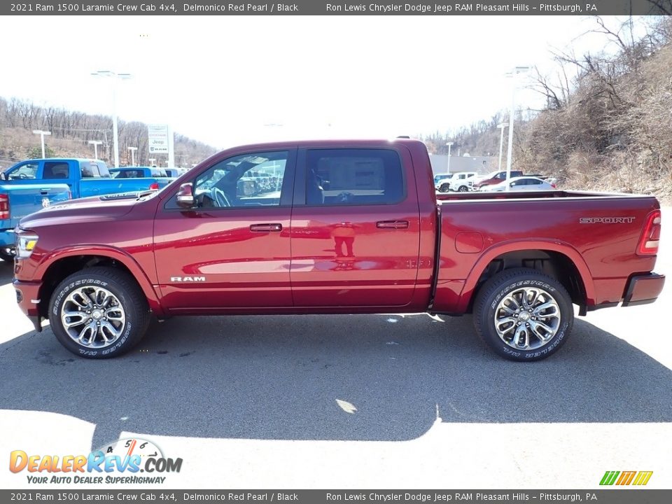 2021 Ram 1500 Laramie Crew Cab 4x4 Delmonico Red Pearl / Black Photo #2