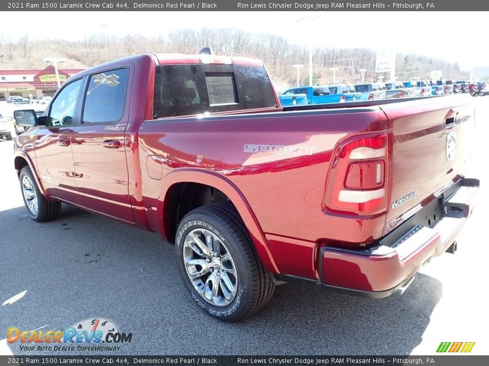 2021 Ram 1500 Laramie Crew Cab 4x4 Delmonico Red Pearl / Black Photo #3