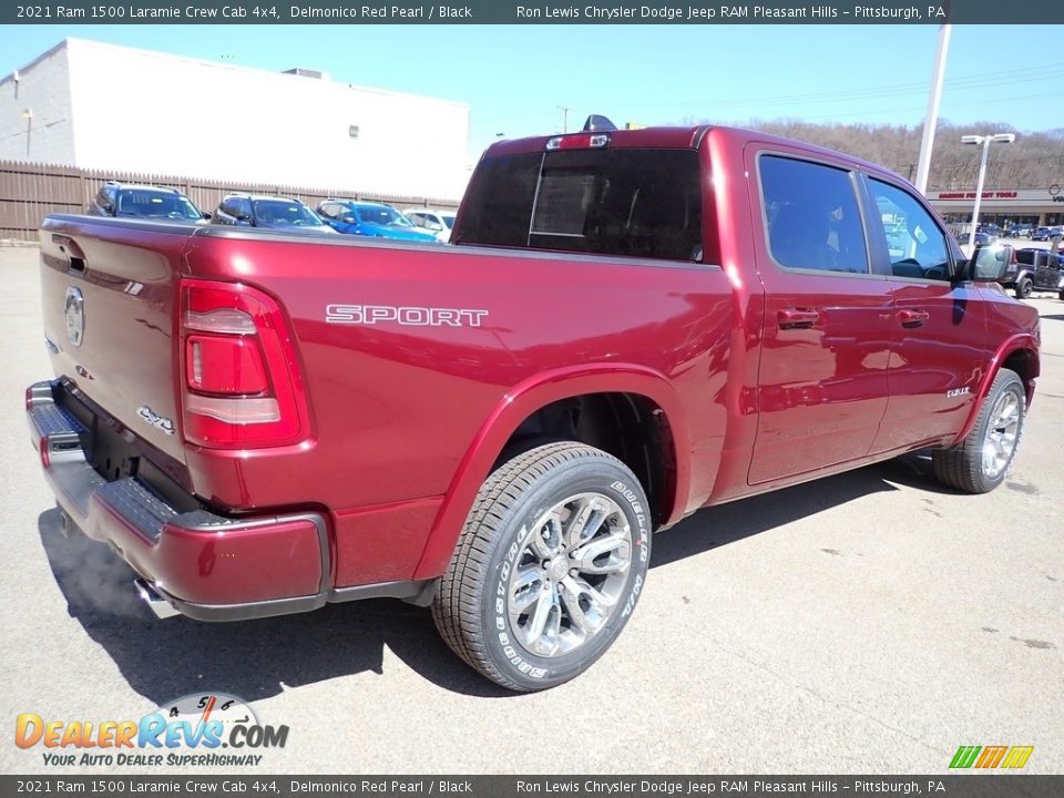 2021 Ram 1500 Laramie Crew Cab 4x4 Delmonico Red Pearl / Black Photo #5