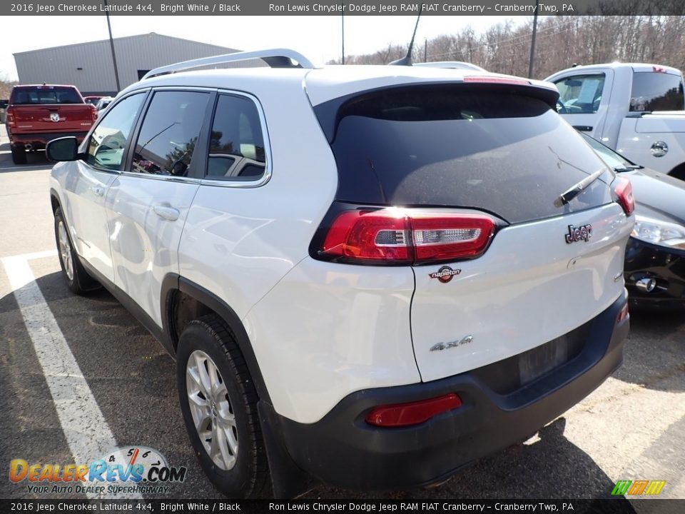 2016 Jeep Cherokee Latitude 4x4 Bright White / Black Photo #3