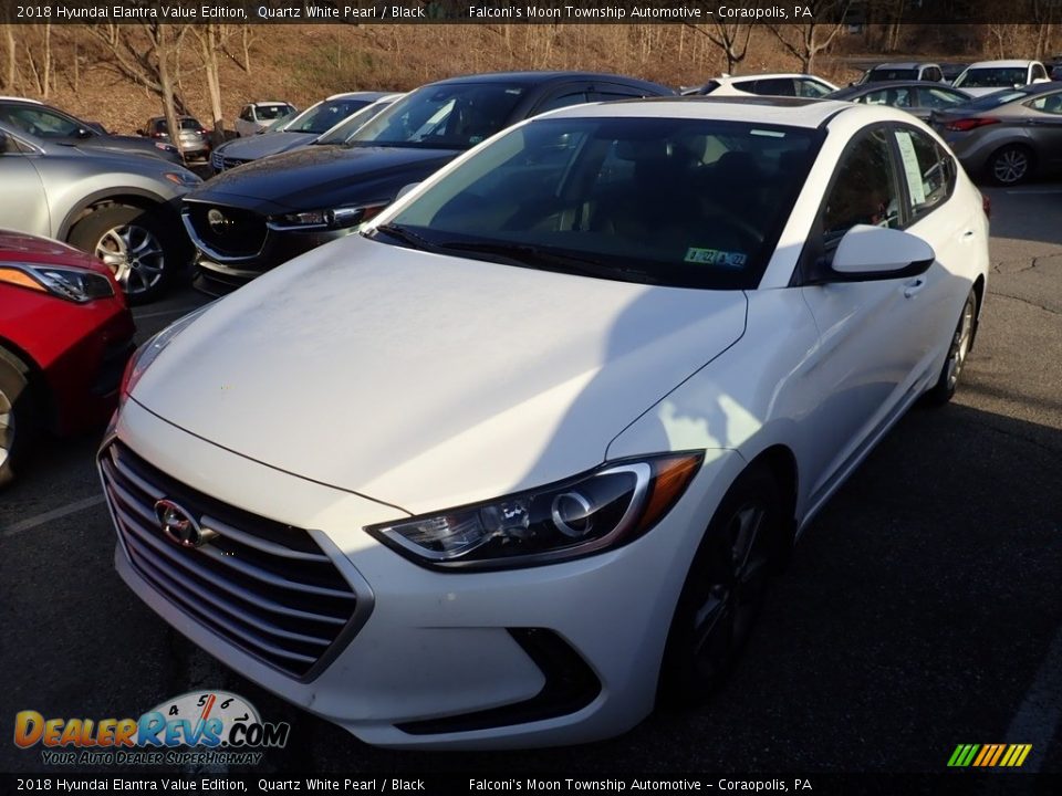 2018 Hyundai Elantra Value Edition Quartz White Pearl / Black Photo #1