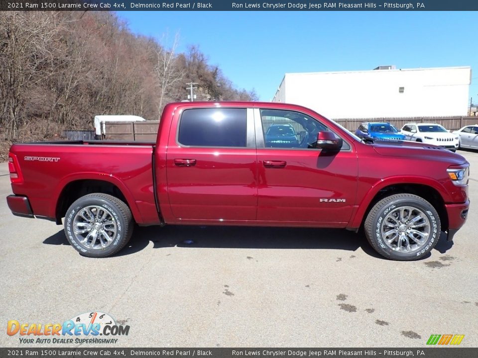 2021 Ram 1500 Laramie Crew Cab 4x4 Delmonico Red Pearl / Black Photo #6