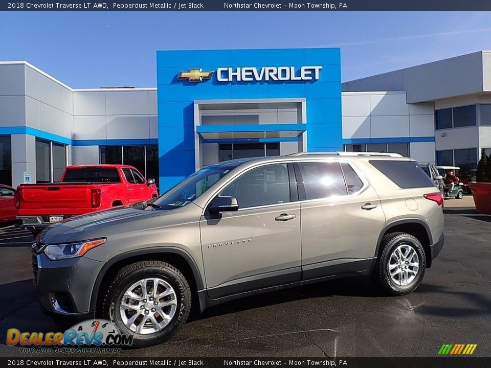 2018 Chevrolet Traverse LT AWD Pepperdust Metallic / Jet Black Photo #1