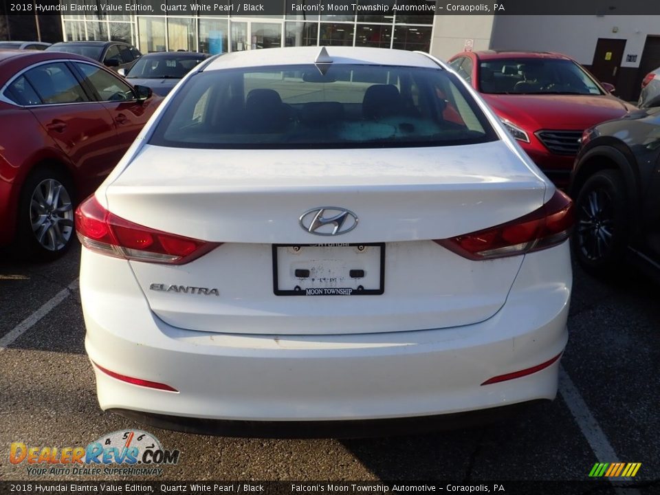 2018 Hyundai Elantra Value Edition Quartz White Pearl / Black Photo #3