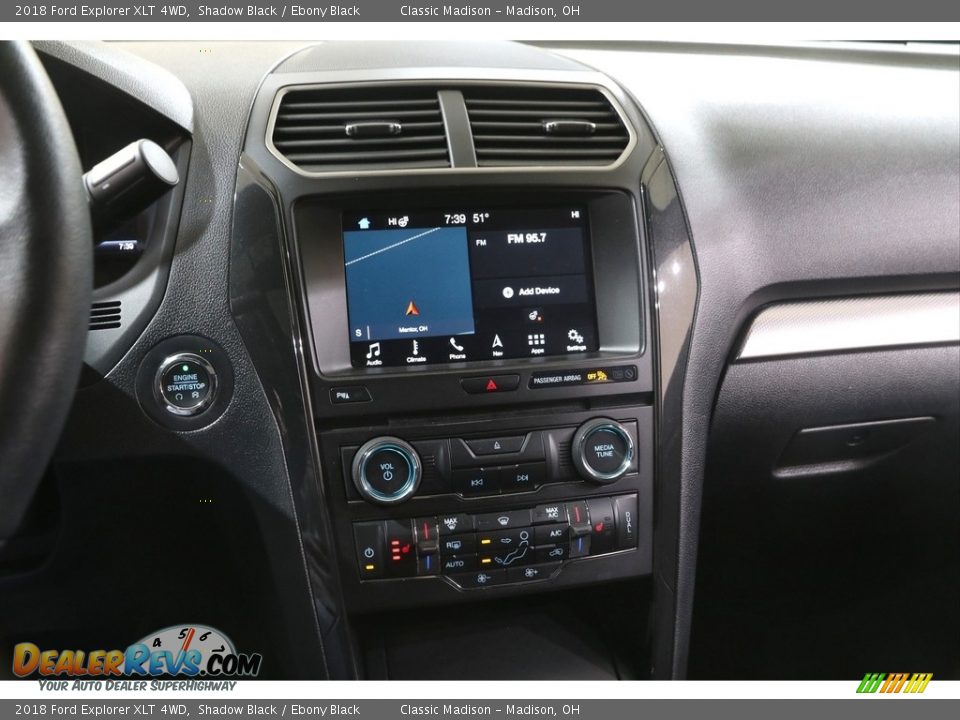 2018 Ford Explorer XLT 4WD Shadow Black / Ebony Black Photo #9