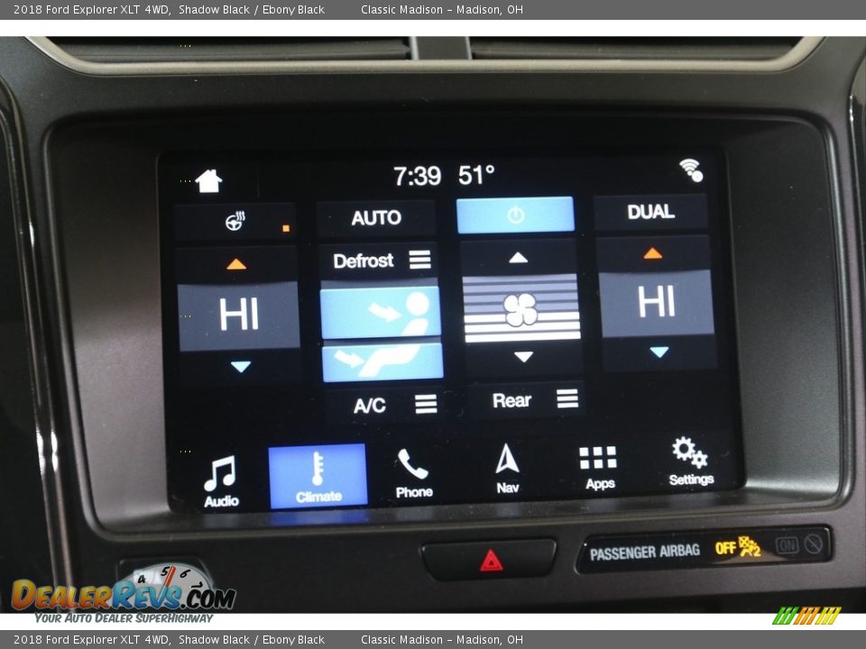 2018 Ford Explorer XLT 4WD Shadow Black / Ebony Black Photo #11
