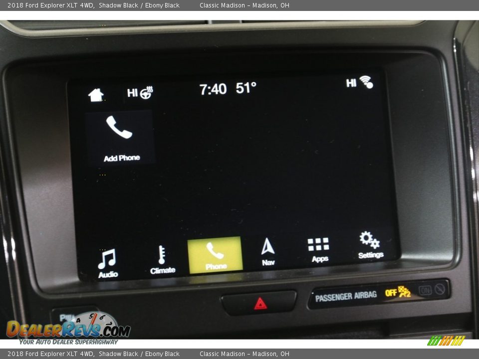 2018 Ford Explorer XLT 4WD Shadow Black / Ebony Black Photo #12