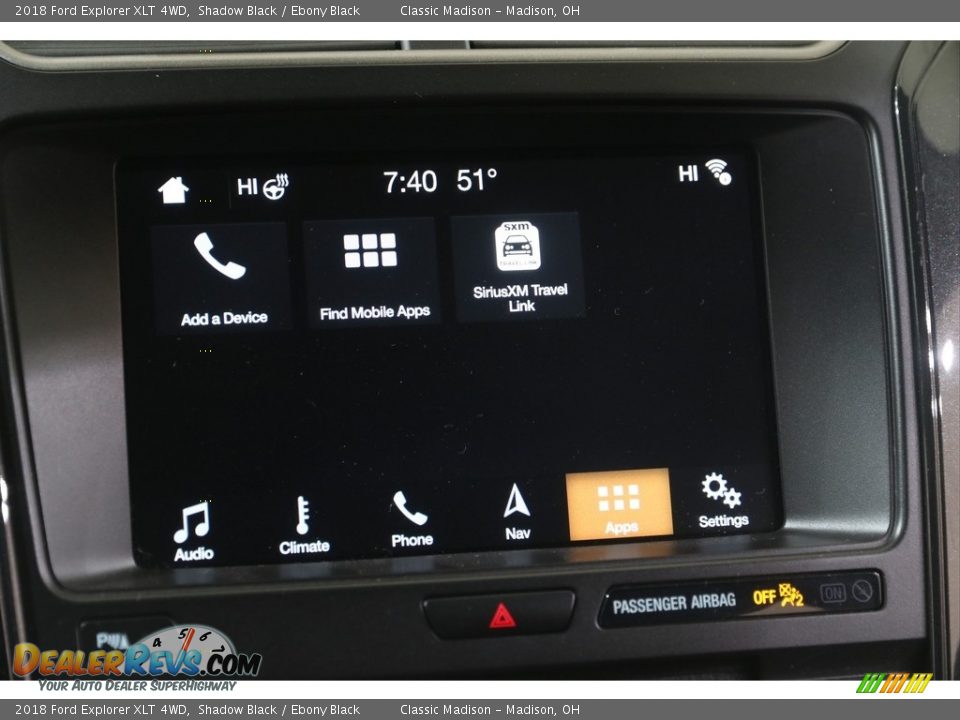 2018 Ford Explorer XLT 4WD Shadow Black / Ebony Black Photo #14