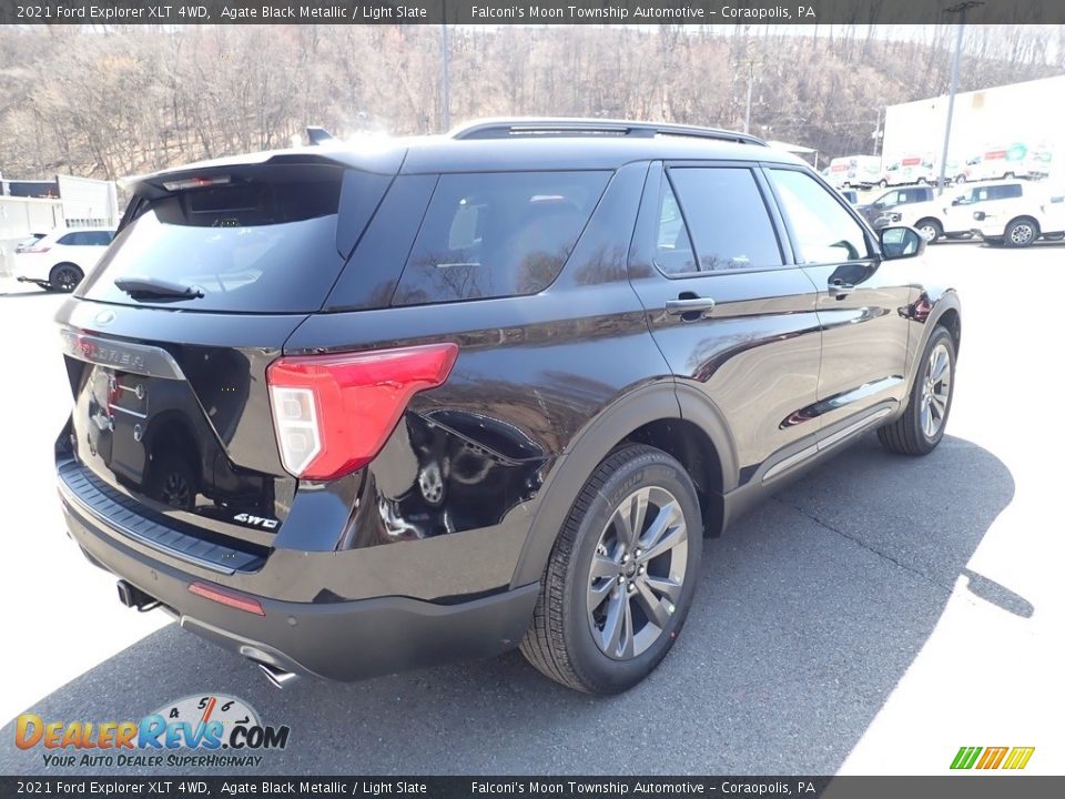 2021 Ford Explorer XLT 4WD Agate Black Metallic / Light Slate Photo #2