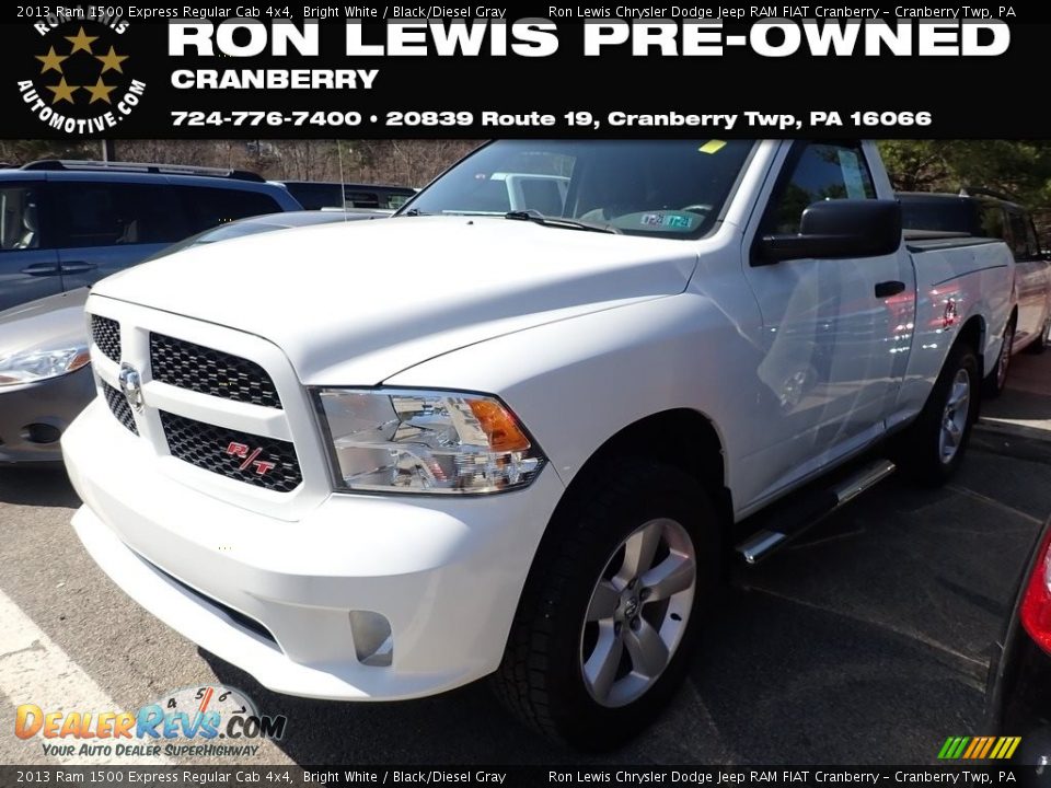 2013 Ram 1500 Express Regular Cab 4x4 Bright White / Black/Diesel Gray Photo #1