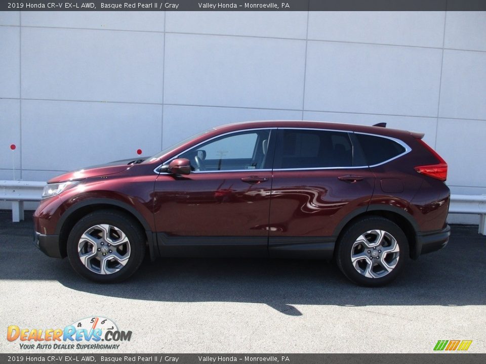 2019 Honda CR-V EX-L AWD Basque Red Pearl II / Gray Photo #2