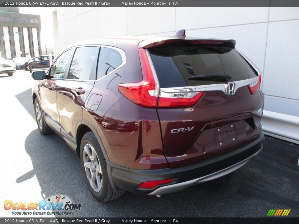 2019 Honda CR-V EX-L AWD Basque Red Pearl II / Gray Photo #3
