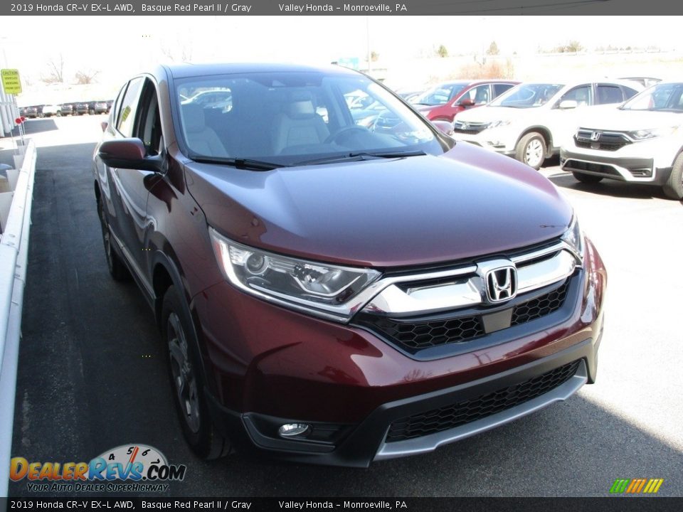 2019 Honda CR-V EX-L AWD Basque Red Pearl II / Gray Photo #7
