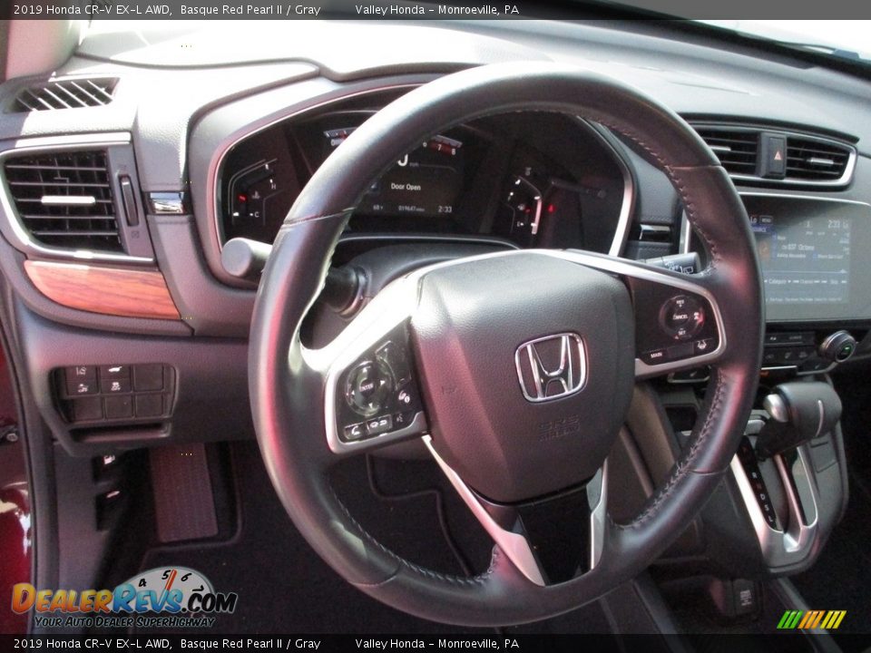 2019 Honda CR-V EX-L AWD Basque Red Pearl II / Gray Photo #14