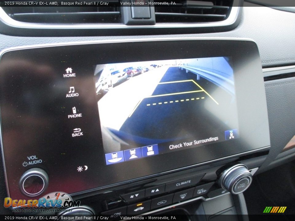 2019 Honda CR-V EX-L AWD Basque Red Pearl II / Gray Photo #16