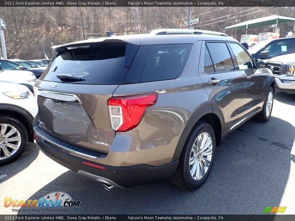 2021 Ford Explorer Limited 4WD Stone Gray Metallic / Ebony Photo #2