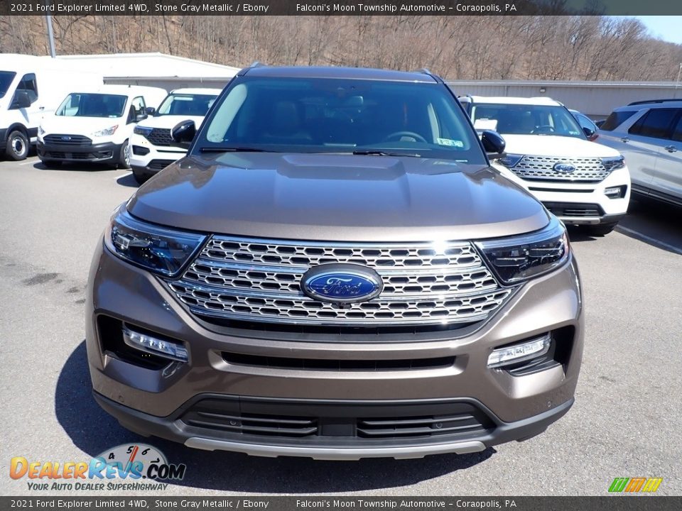 2021 Ford Explorer Limited 4WD Stone Gray Metallic / Ebony Photo #4