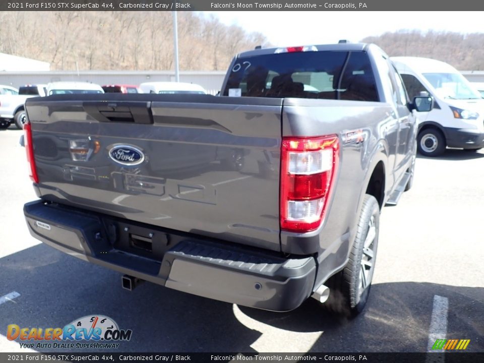 2021 Ford F150 STX SuperCab 4x4 Carbonized Gray / Black Photo #5