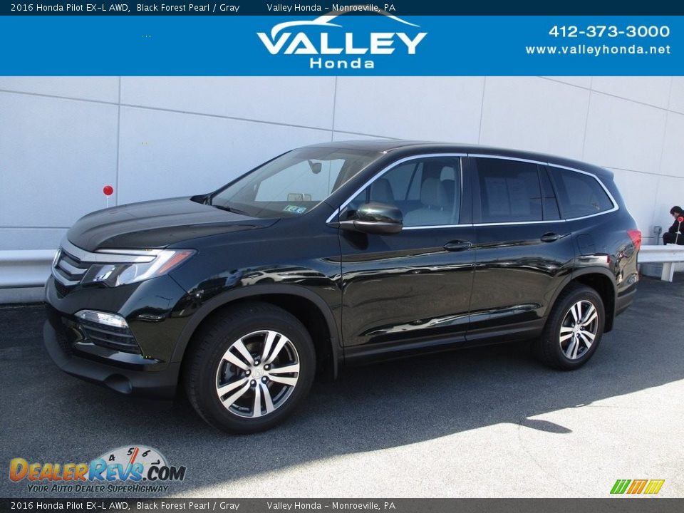 2016 Honda Pilot EX-L AWD Black Forest Pearl / Gray Photo #1