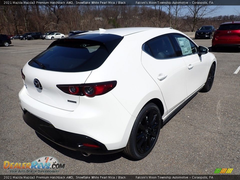 2021 Mazda Mazda3 Premium Hatchback AWD Snowflake White Pearl Mica / Black Photo #2