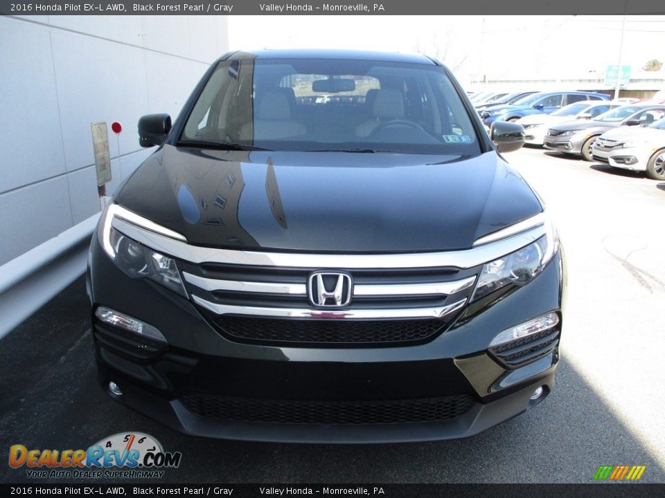 2016 Honda Pilot EX-L AWD Black Forest Pearl / Gray Photo #8
