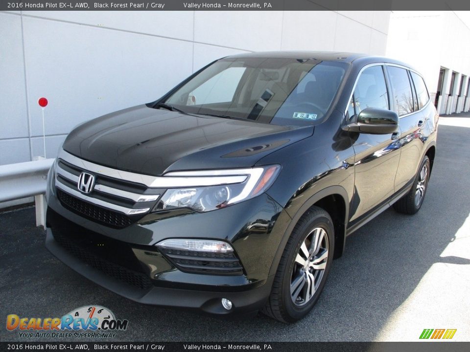 2016 Honda Pilot EX-L AWD Black Forest Pearl / Gray Photo #9